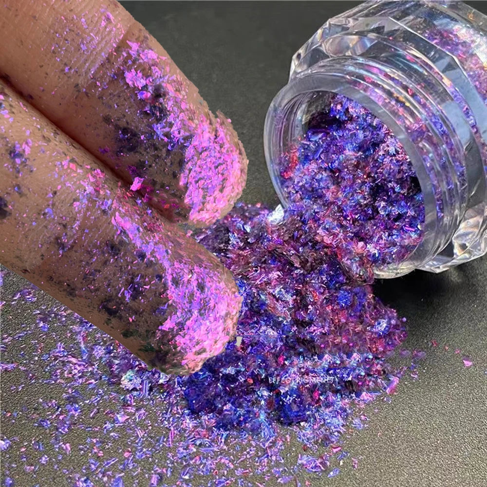 Aurora Chameleon Opal Flakes – Holographic Nail Art Magic