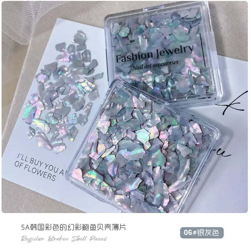 Aurora Shell Nail Sequins – Ultra Thin 3D Flakes