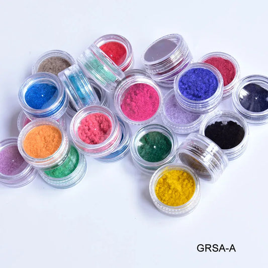 Velvet Nail Art Powder – 24 Colors 3D Flocking Powder Set