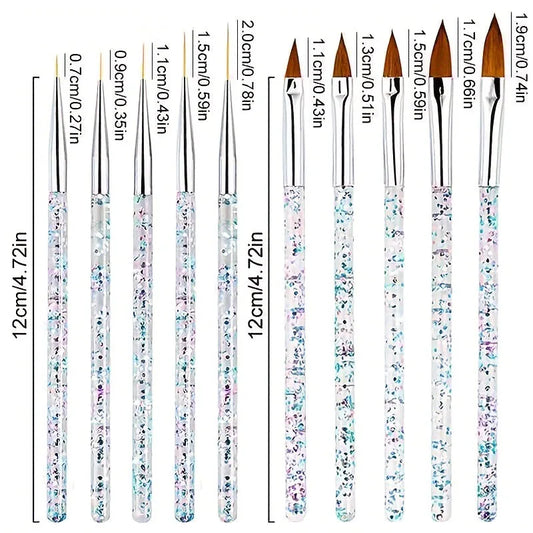 Nail Art Brush Set and Dotting Tools – 8/10/13/15 Pcs