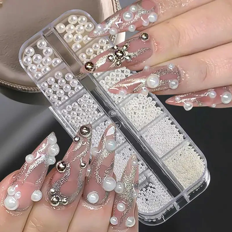 Caviar Beads Nail Jewels – Pearls & Rhinestones