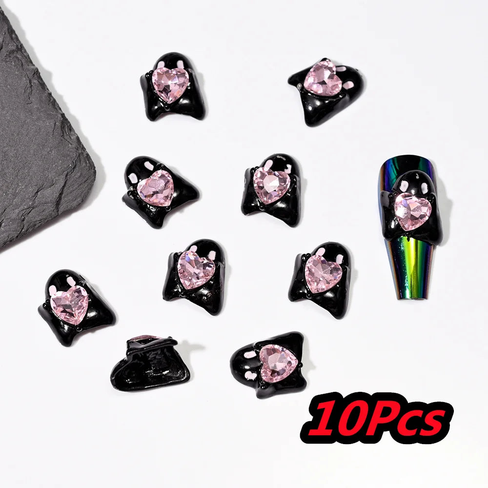 Punk Cross Nail Charms – 3D Metal Nail Art Accents