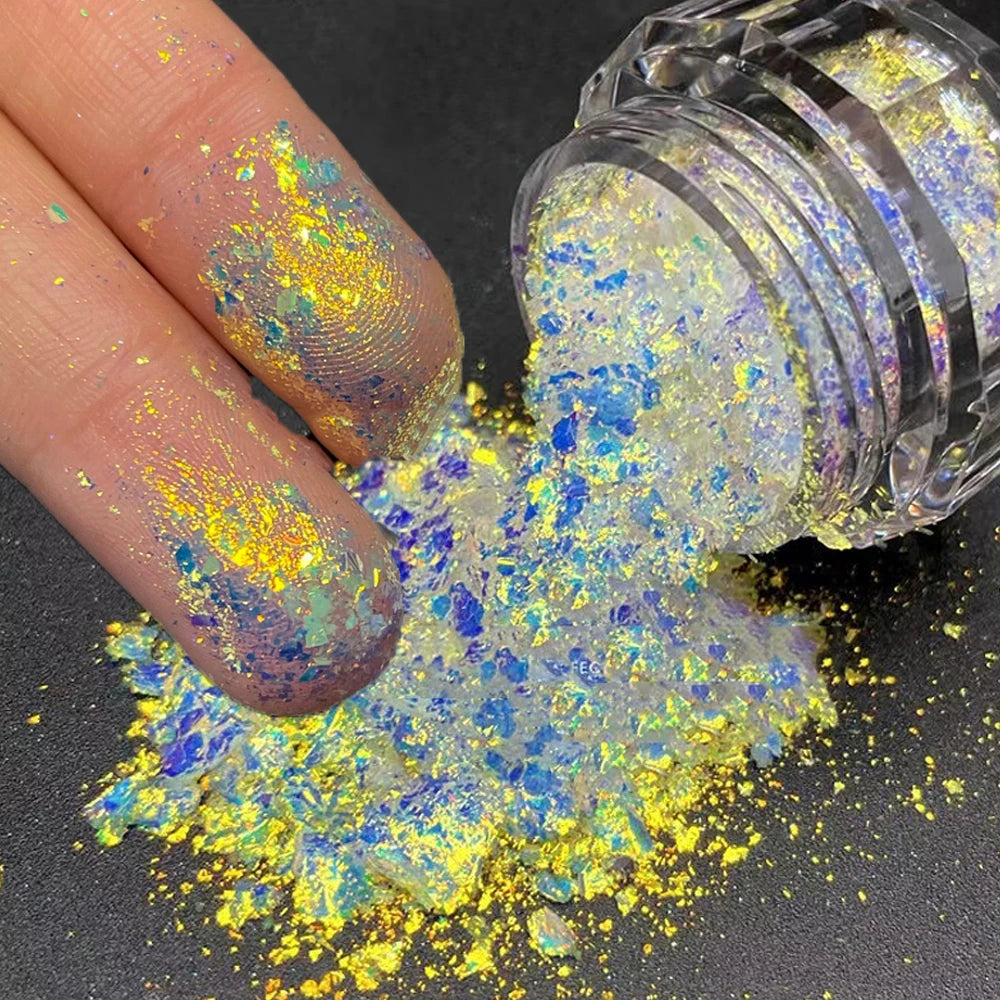 Aurora Chameleon Opal Flakes – Holographic Nail Art Magic
