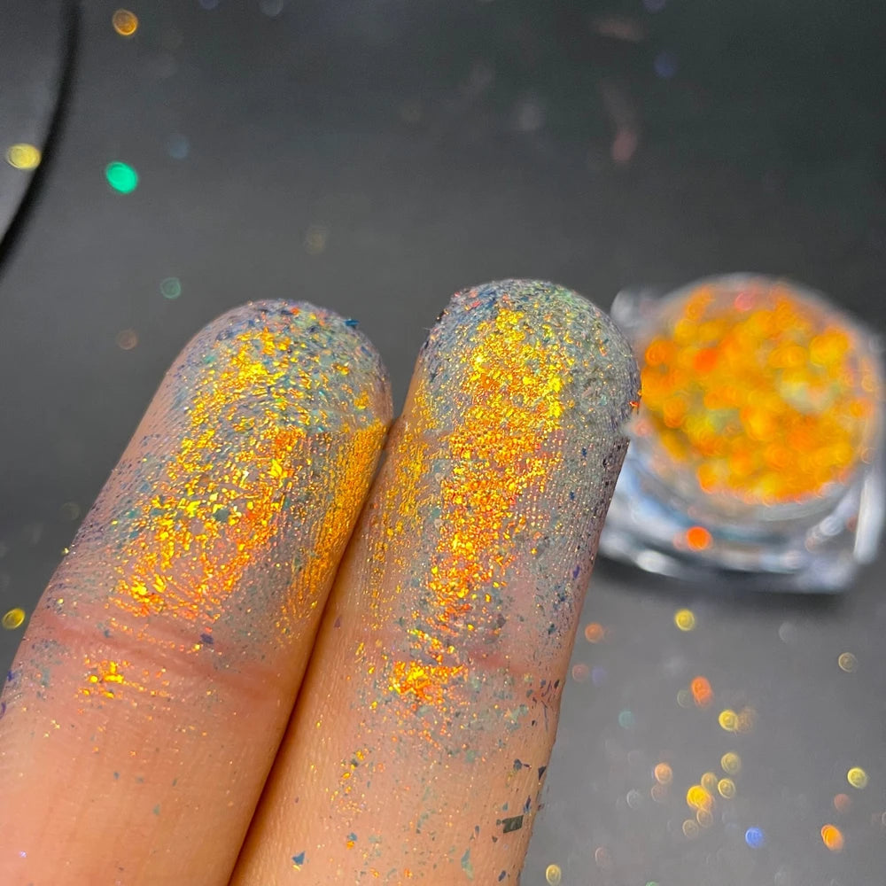 1 Box Aurora Glitter Opal Flakes – Iridescent Sequins Nail Art Powder for Mermaid Nails