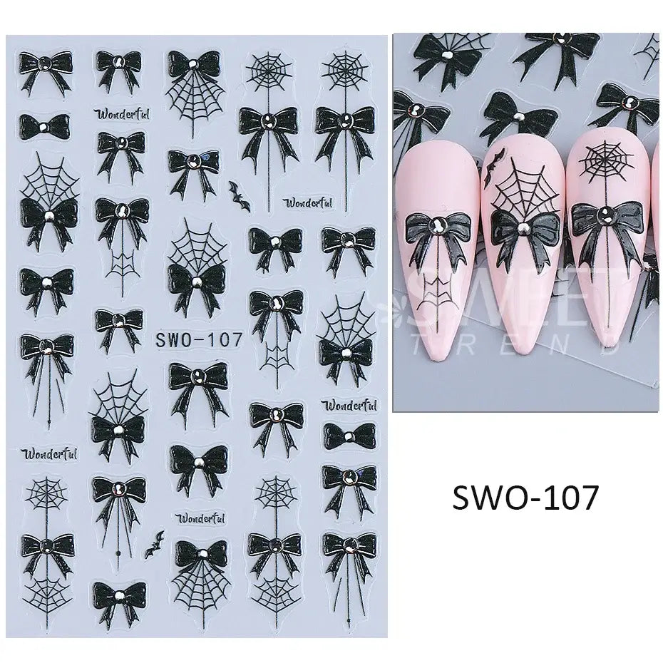 3D Halloween Nail Stickers – Nail Art Decals