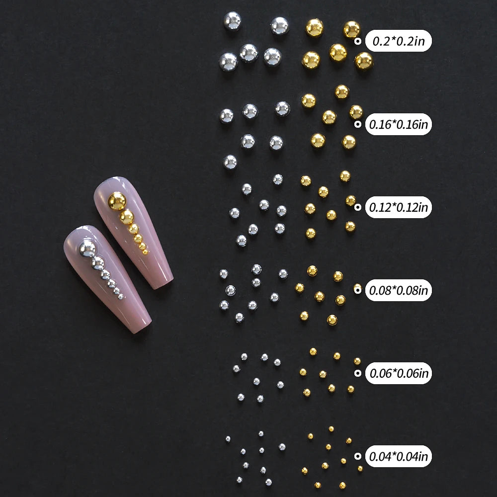 Flatback Round Caviar Balls for 3D Nail Art Decorations