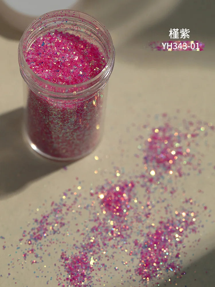 1 Box Aurora Glitter Opal Flakes – Iridescent Sequins Nail Art Powder for Mermaid Nails
