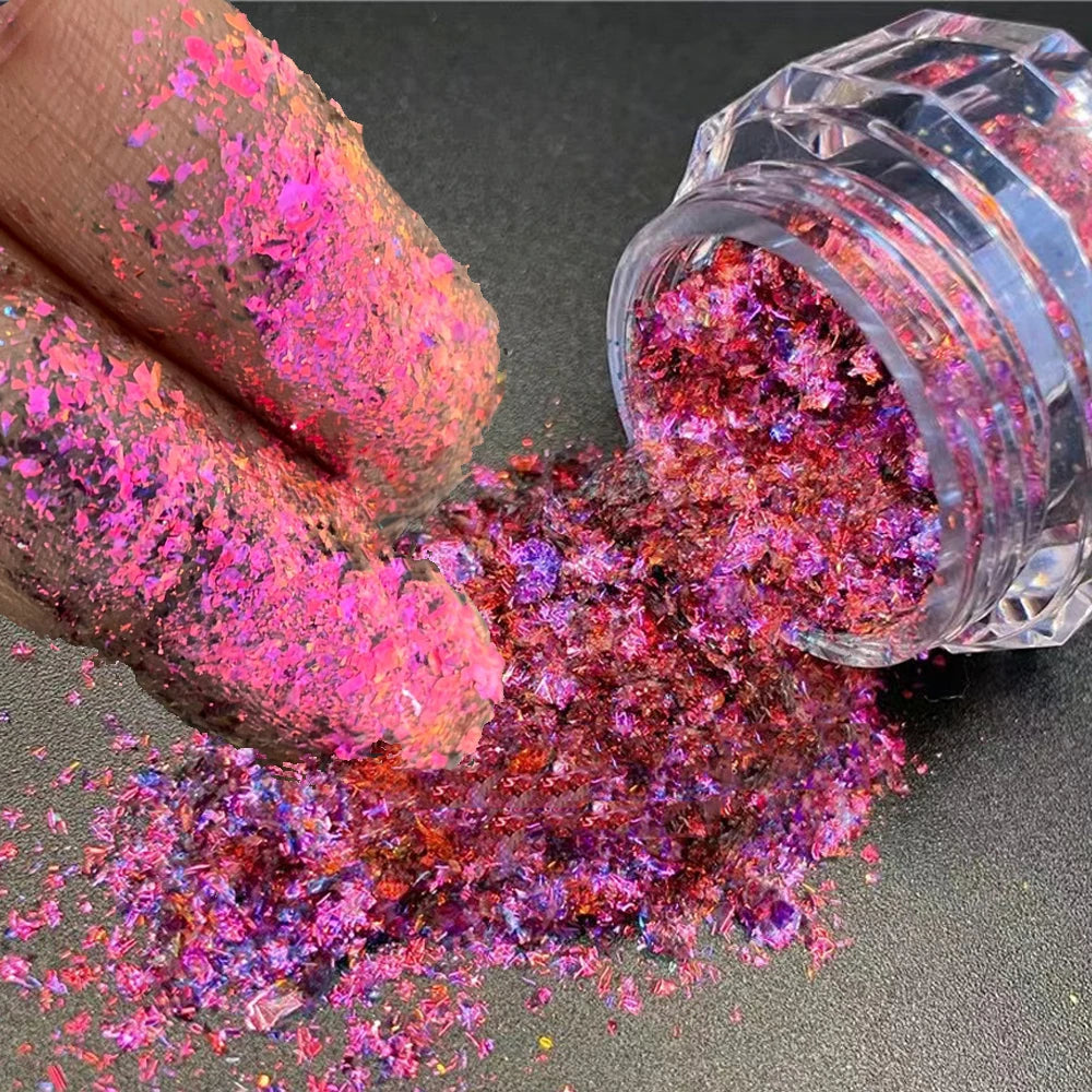 Aurora Chameleon Opal Flakes – Holographic Nail Art Magic