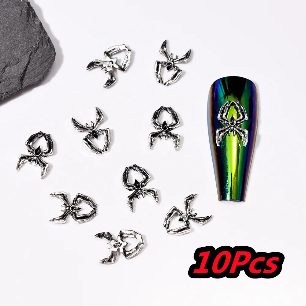 Punk Cross Nail Charms – 3D Metal Nail Art Accents