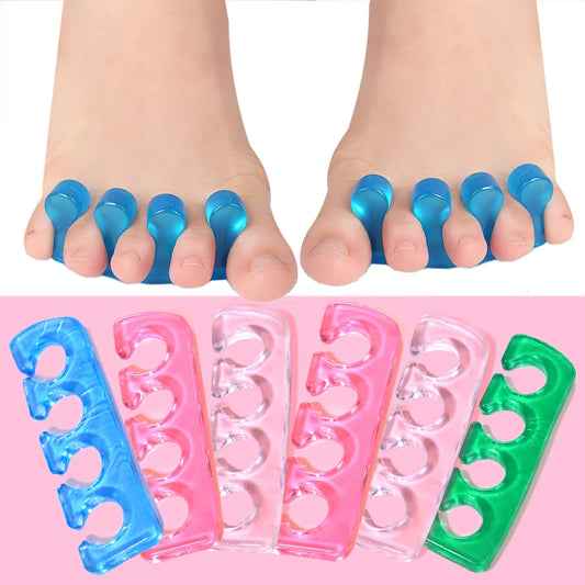 Silicone Toe Spreaders – 2 Pcs Soft Gel Toe Separators for Nail Polish Application