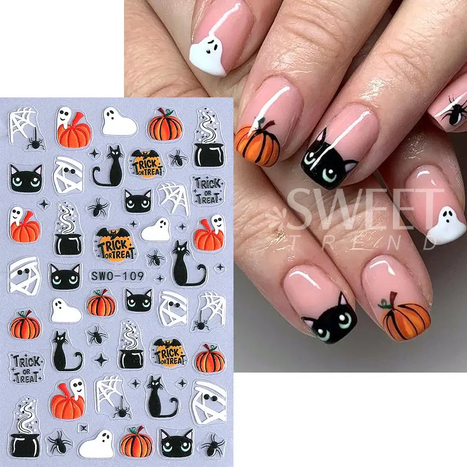3D Halloween Nail Stickers – Nail Art Decals