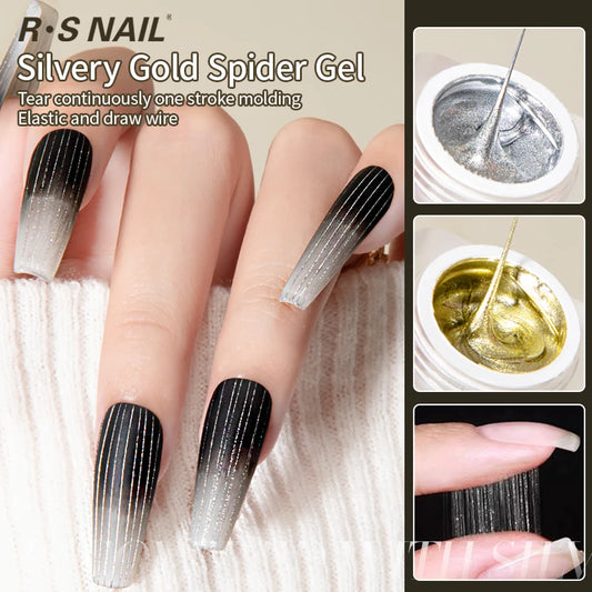 Spider Gel Nail Polish – Silver & Gold Wire Gel