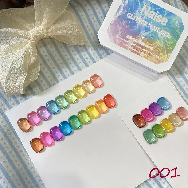 Jelly Color Solid Nail Polish Gel – 9 Translucent Colors UV/LED