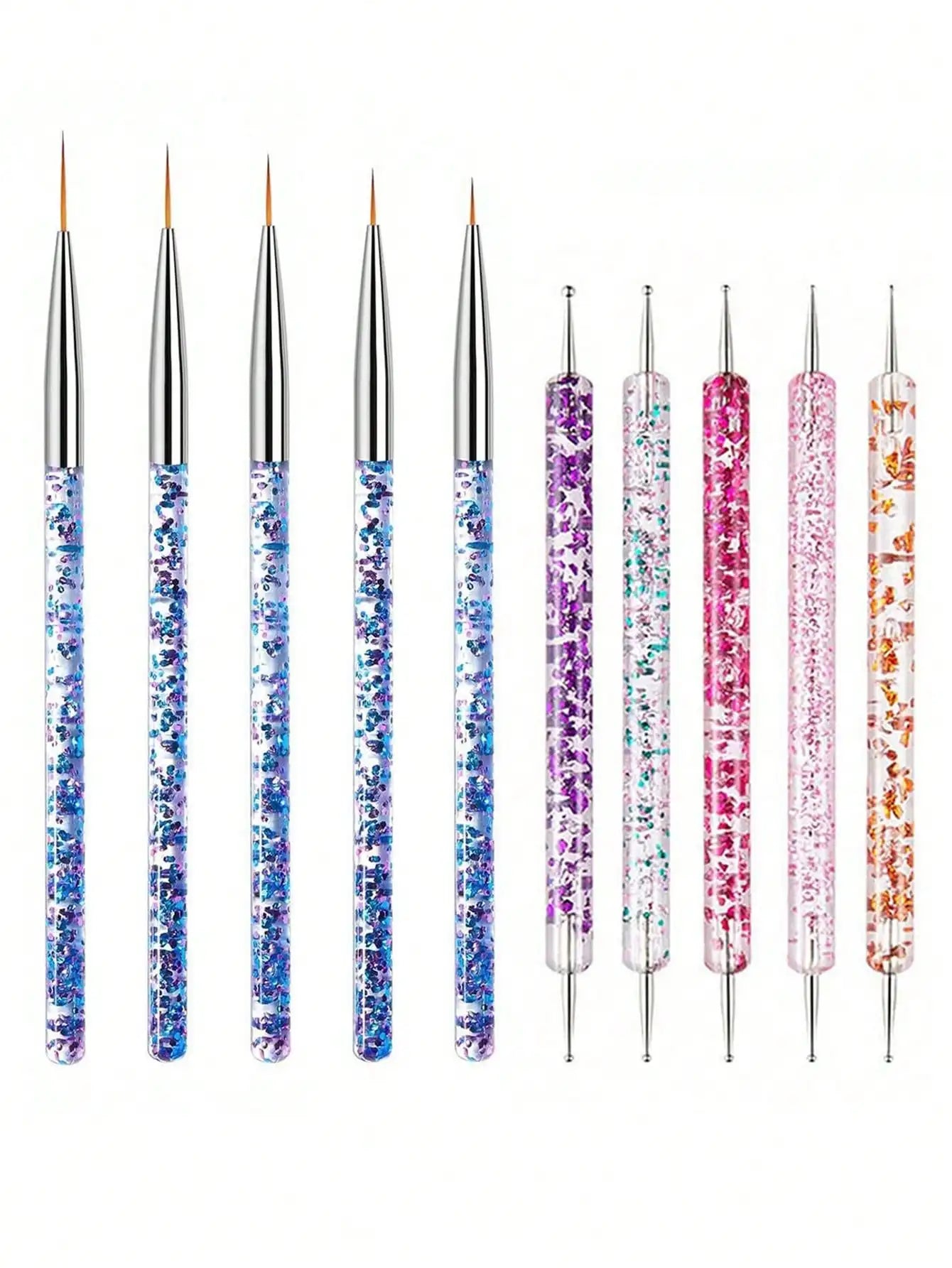Nail Art Brush Set and Dotting Tools – 8/10/13/15 Pcs