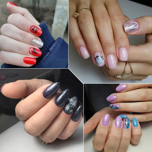 Assorted Nail Stamping Plates - Butterfly, Flower, Geometry