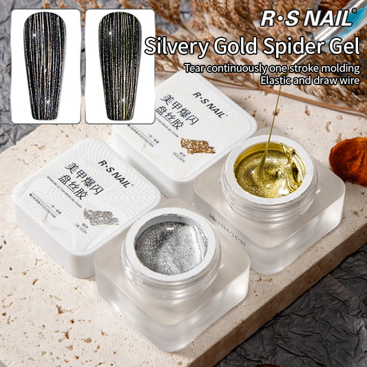 Spider Gel Nail Polish – Silver & Gold Wire Gel