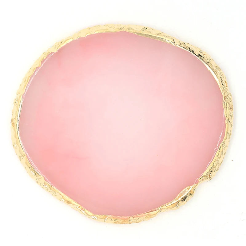 Nail Art Palette – Resin Agate Stone Mixing & Display Tool for Gel Polish