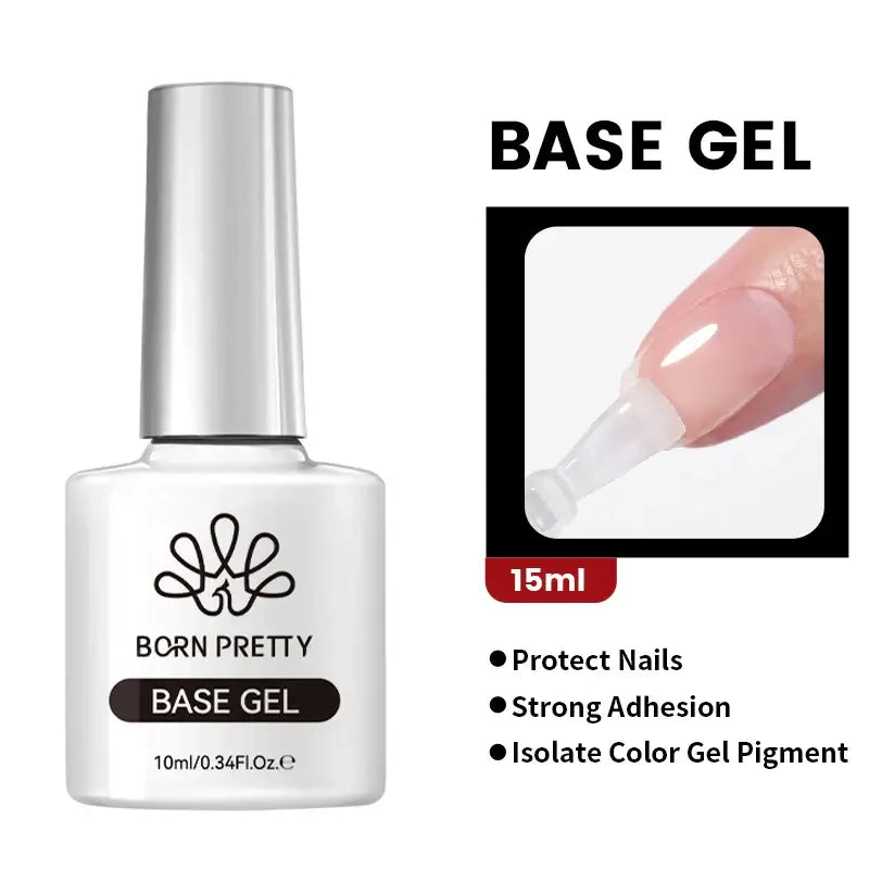 Nail Stamping Polish Born Pretty base gel bottle with application image on a white background