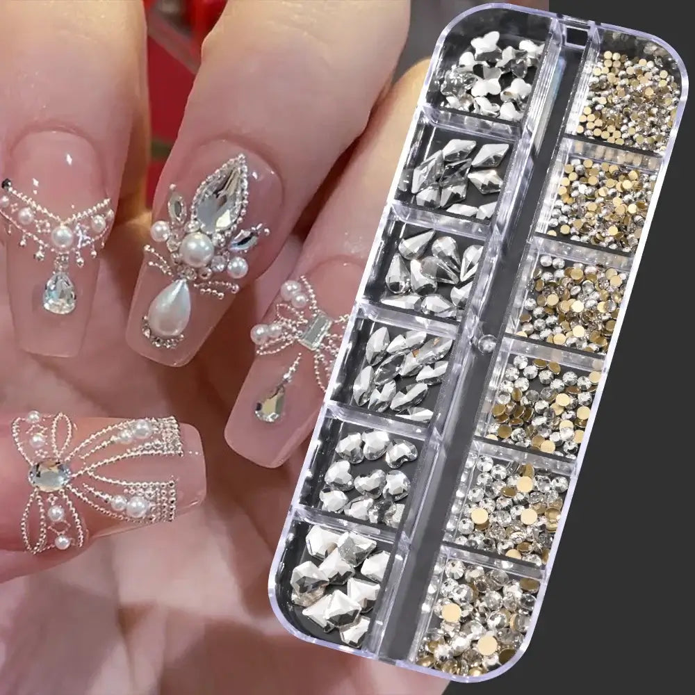 Crystal Nail Rhinestones – Mixed Shapes & Sizes