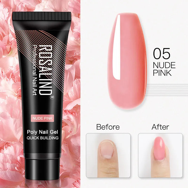 ROSALIND Glitter Poly Gel Nail Extension – 15ml