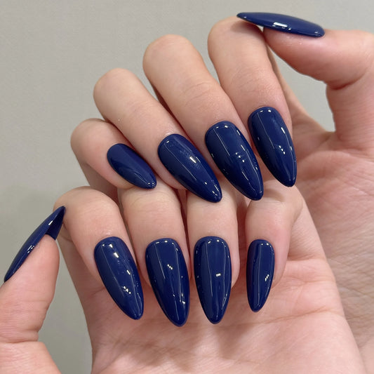 Press On Nails | Solid Color Almond Fake Nails