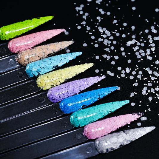 Macaron Nail Glitter Sequins
