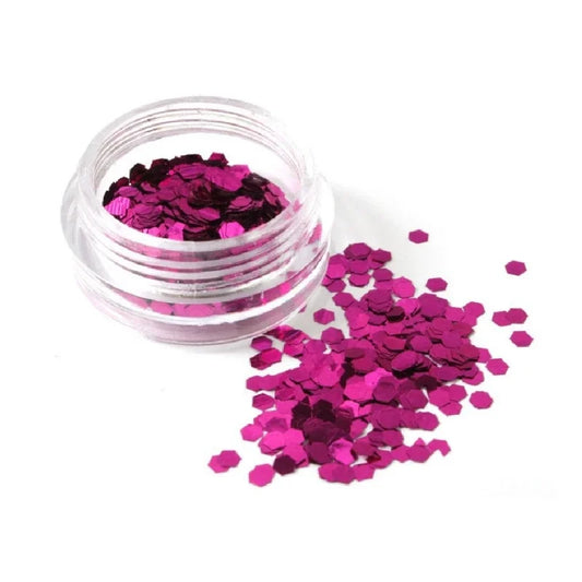 18-Color Metal Nail Art Sequin Set – Big Hexagon Glitter for DIY Manicure