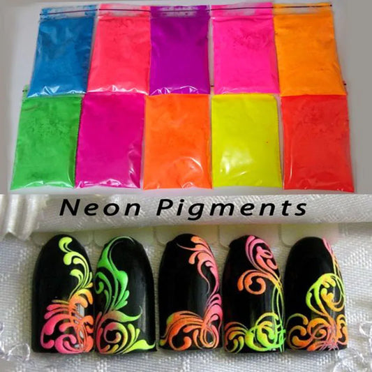 Neon Fluorescent Nail Sugar Dust