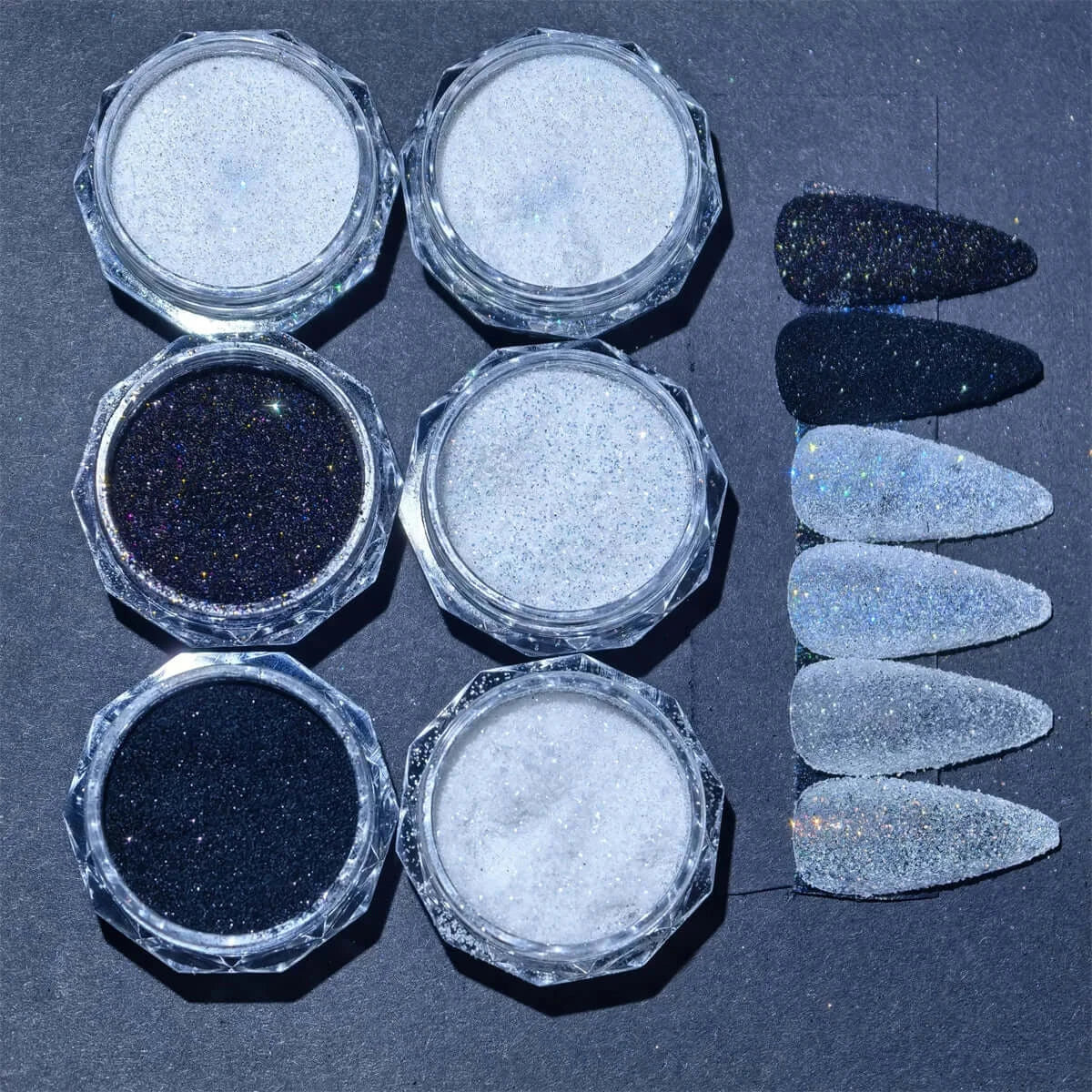 Nail Sugar Powder Set – 6pcs Candy Fine Sand Glitter
