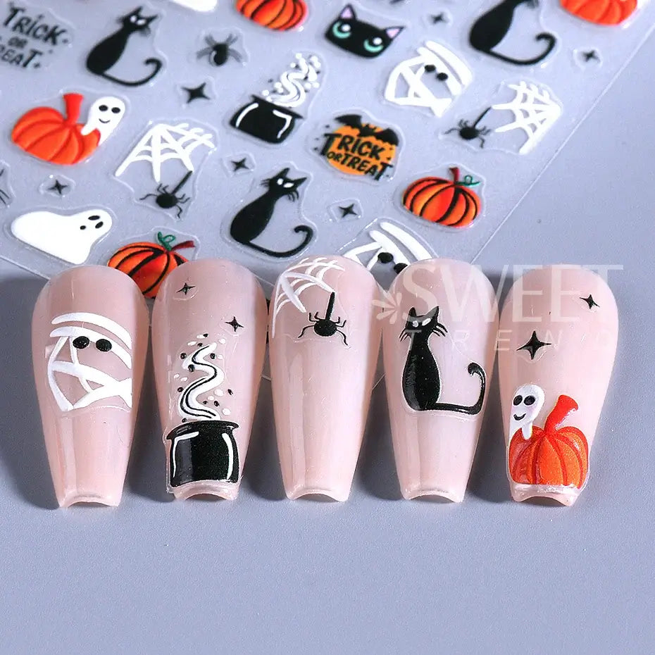 3D Halloween Nail Stickers – Nail Art Decals