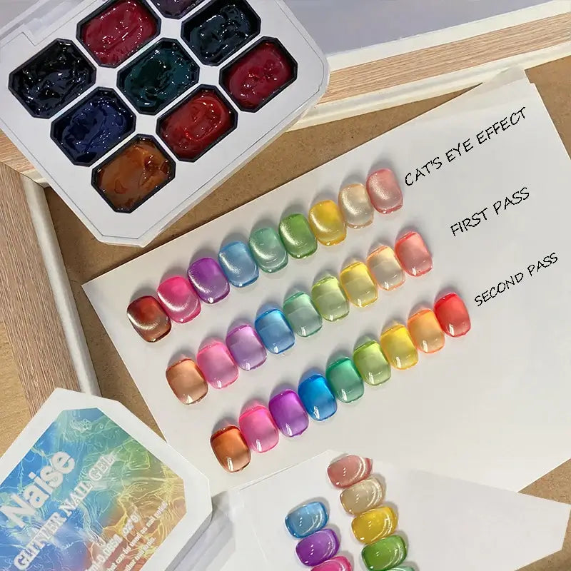 Jelly Color Solid Nail Polish Gel – 9 Translucent Colors UV/LED