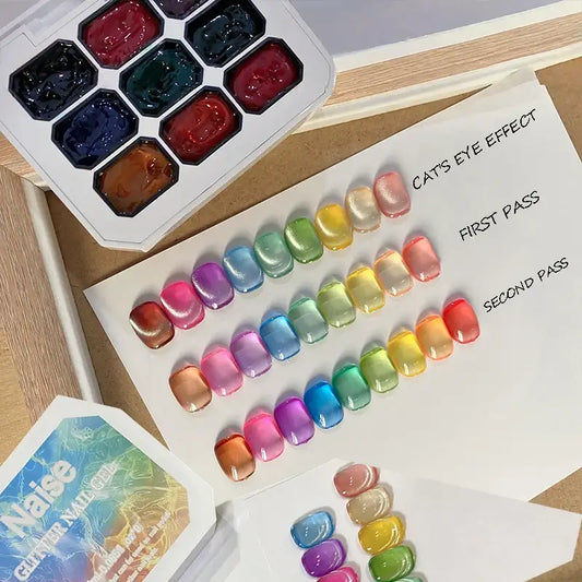 Jelly Color Solid Nail Polish Gel – 9 Translucent Colors UV/LED