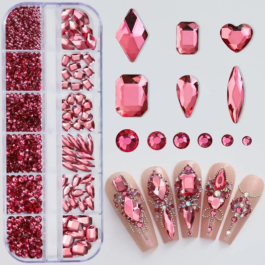 Crystal Nail Rhinestones – Mixed Shapes & Sizes