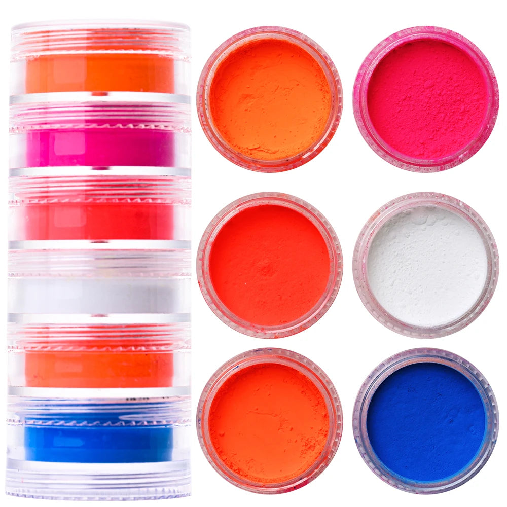 Nail Powder Set – Neon, Glitter, Pastel & Holographic Colors