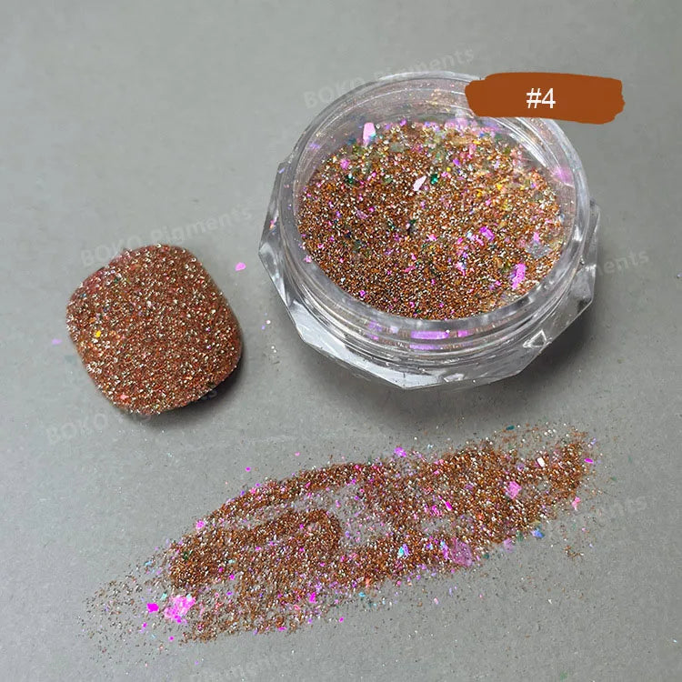 1 Box Aurora Glitter Opal Flakes – Iridescent Sequins Nail Art Powder for Mermaid Nails