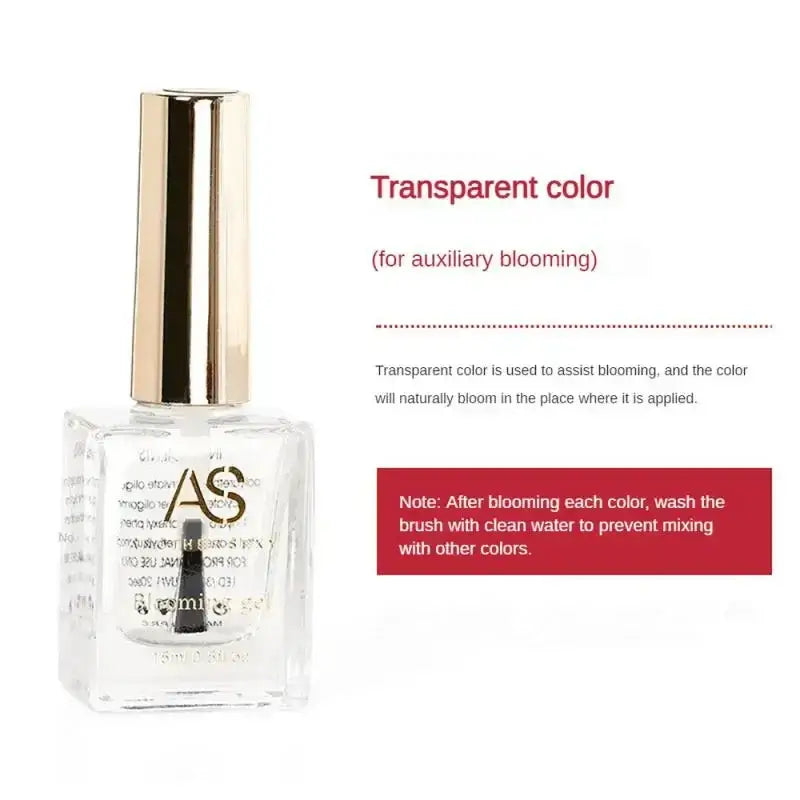 Nail polish bottle with gold cap on a white background