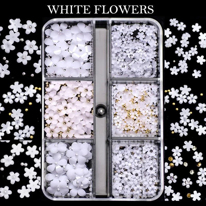 3D Resin Flower Nail Art – Macaron Mixed Accessories