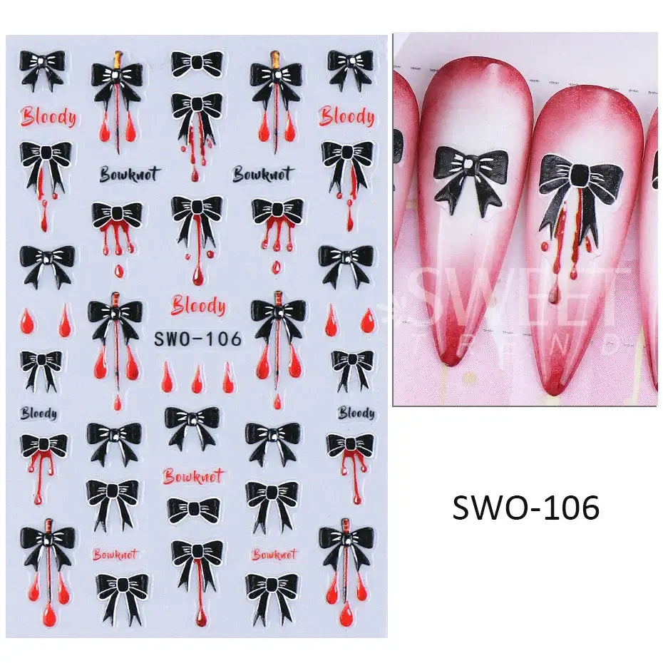 3D Halloween Nail Stickers – Nail Art Decals
