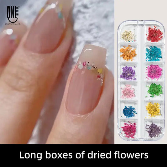 3D Natural Dried Flower Nail Art – Mixed Floral Set