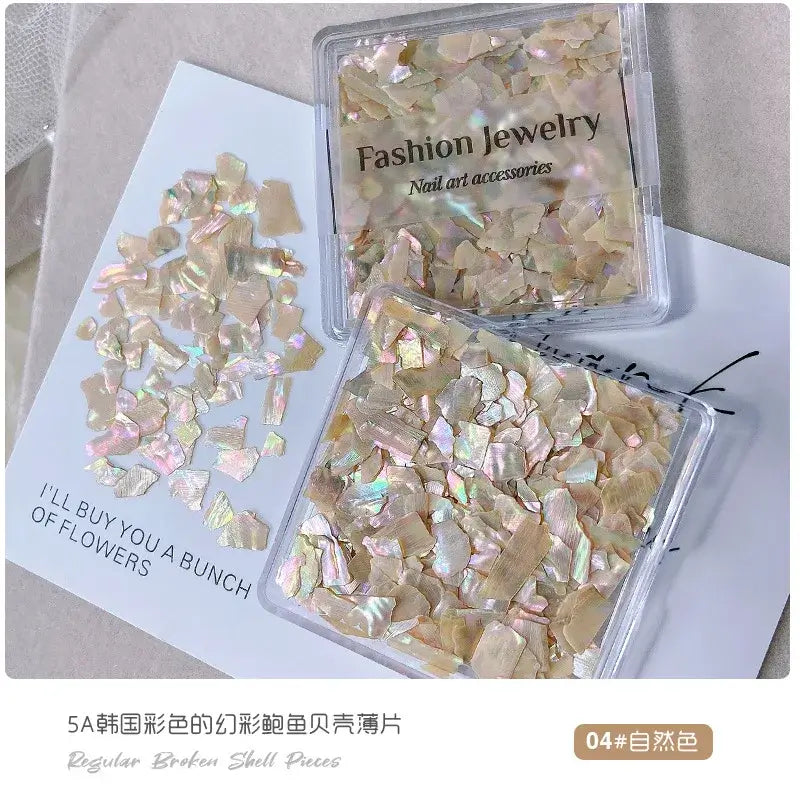 Aurora Shell Nail Sequins – Ultra Thin 3D Flakes