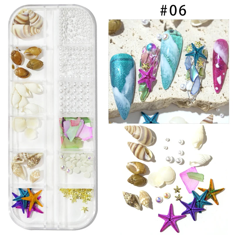 5g Abalone Shell Fragments – 3D Seashell Nail Art Charms for Gradient Nails | Ultra-Thin Natural Shell Sequins