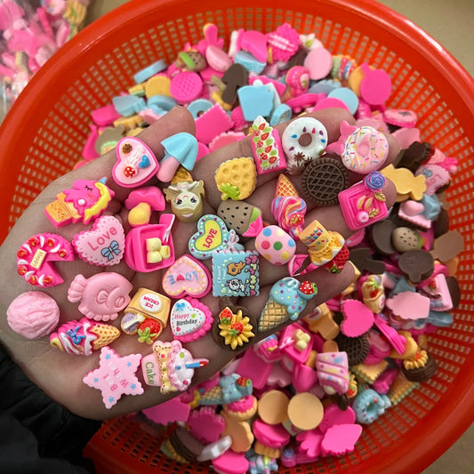 3D Kawaii Nail Charms – Cute Bear & Lollipop Resin Acrylic Nail Art