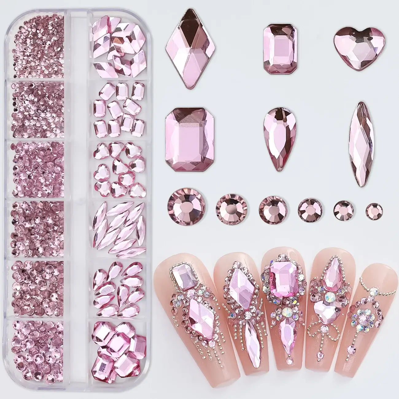 Crystal Nail Rhinestones – Mixed Shapes & Sizes