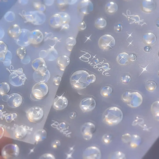 Beach Dreamy Jelly Nail Art Stickers – Water Bubble