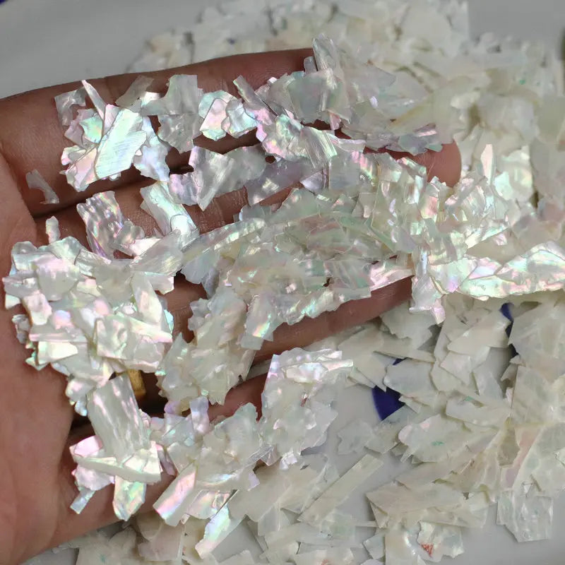5g Abalone Shell Fragments – 3D Seashell Nail Art Charms for Gradient Nails | Ultra-Thin Natural Shell Sequins