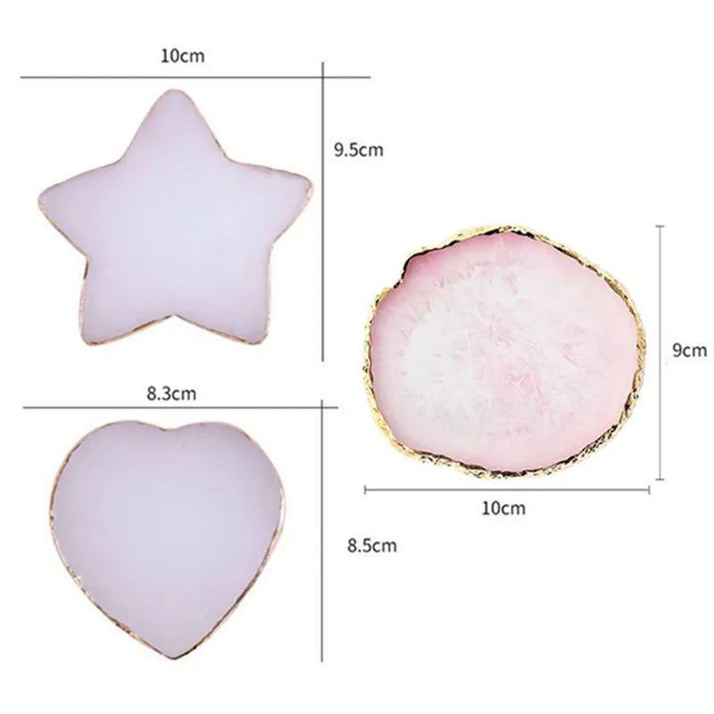 Nail Art Palette – Resin Agate Stone Mixing & Display Tool for Gel Polish