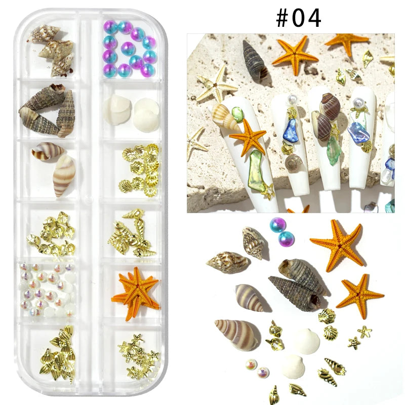 5g Abalone Shell Fragments – 3D Seashell Nail Art Charms for Gradient Nails | Ultra-Thin Natural Shell Sequins