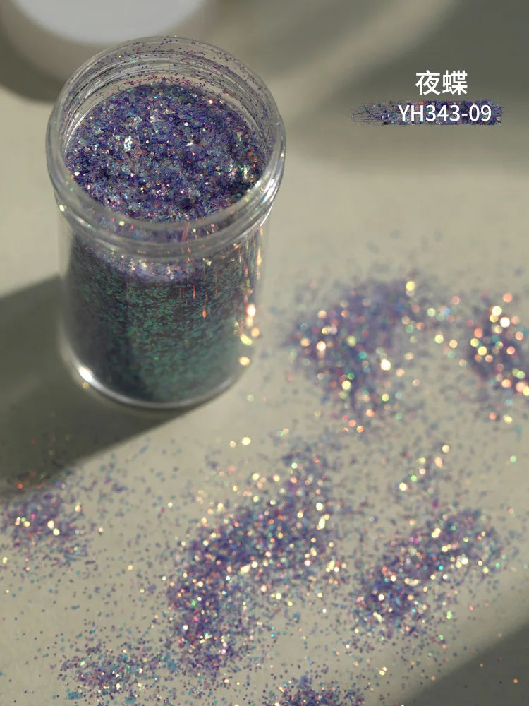 1 Box Aurora Glitter Opal Flakes – Iridescent Sequins Nail Art Powder for Mermaid Nails