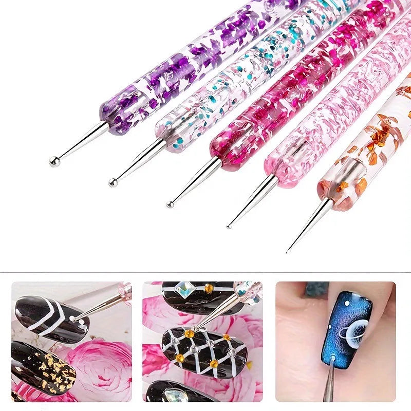 Nail Art Brush Set and Dotting Tools – 8/10/13/15 Pcs