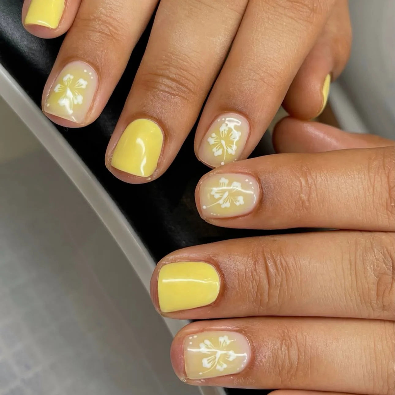 Pink French Tip Short Press On Nails – Elegant Square Nail Set
